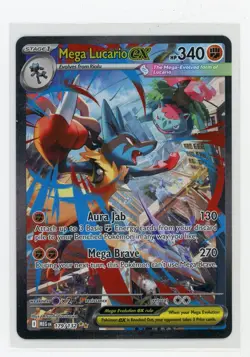 Pokemon Mega Lucario EX 179/132 Secret Rare Full Art Holo Raw NM/Mint - Image 1