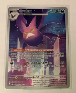 Pokemon Crobat IR Illustration Rare 093/086 Chaos Rising English NM in Hand - Image 1