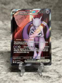 Team Rocket's Mewtwo ex 213/182 Destined Rivals Pokemon TCG - Image 1
