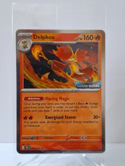 Delphox 074 MEP Chaos Rising Stamped Promo Pokemon Sealed - Image 1