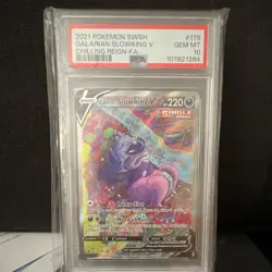 Pokemon SWSH06 Chilling Reign Galarian Slowking V 179/198 Alt FA Holo PSA 10 - Image 1