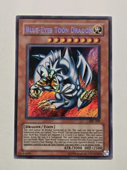 Blue-Eyes Toon Dragon SRL-000 Secret Rare Yugioh Spell Ruler Unlimited VLP/NM - Image 1