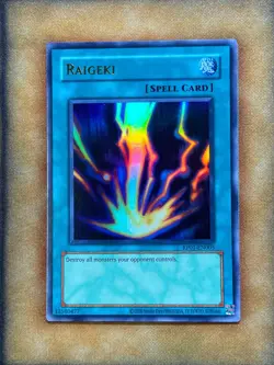 Yugioh Raigeki RP01-EN005 Ultra Rare 2024 Print LP - Image 1