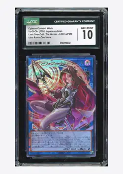 Yu-Gi-Oh CGC 10 Cyberse Contract Witch Ultra Rare 2026 LOCH-JP018 Japanese Asian - Image 1