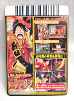 2012 One Piece Film Z Movie Promo Card - PR-01 - DATA CARDDASS - M/NM - Image 2