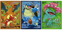 Kanto Big 3 Evolution Line ver.2 FULL SET Individual Card Sleeve Pokemon Japan - Image 1