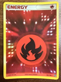 POKEMON CARD 2007 POWER KEEPERS FIRE ENERGY 104/110 HOLO - Image 1