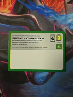 Pokemon TCG Misprint Error Blank Code Card #1 - Image 1