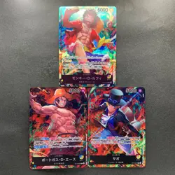 NM 3 card Monkey D. Luffy ST13-003 Portgas D. Ace ST13-002 Sabo ST13-001 1350 - Image 1