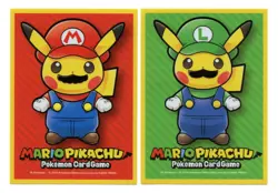 Mario & Luigi Pikachu Individual Card Sleeve Bundle Pokemon Center Japan - Image 1