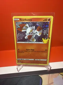 McDonald's Scorbunny 25th Anniversary Holo Pokemon Card 16/25 Near Mint Mint TCG - Image 1
