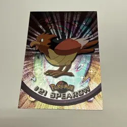 #21 SPEAROW HOLO FOIL Black Logo Pokemon Topps TV Animation Edition Card LP - Image 1