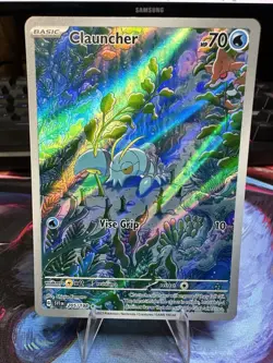 Pokemon Clauncher Holo Card Scarlet & Violet Illustration Rare 205/198SV01 NM - Image 1
