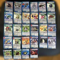 Vintage Digimon Card Game Lot 28 Cards Including Holo Rare Collectibles - Image 1