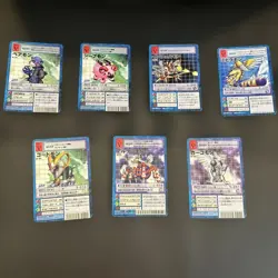 Vintage Digimon Card Game Lot 28 Cards Including Holo Rare Collectibles - Image 5