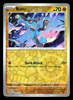 Riolu 050/131 Prismatic Evolutions NM Reverse Holo Pokemon Card TCG - Image 1