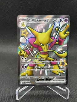 Pokemon Card TCG - Alakazam ex 215/091 Ultra Rare Shiny Paldean Fates Near Mint - Image 1