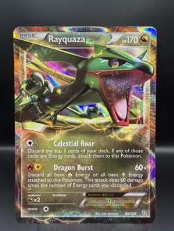Rayquaza EX - 85/124 - Pokemon Dragons Exalted Black & White Ultra Rare Card NM - Image 1