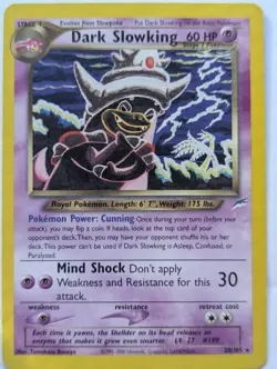 Minor Flaws Dark Slowking 20/105 60 HP Neo Destiny Rare Royal Pokemon Card,WOTC, - Image 1
