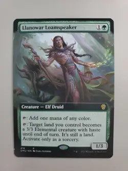 MTG Llanowar Loamspeaker Dominaria United Extended Art Rare - Image 1