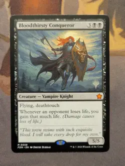 1x Bloodthirsty Conqueror - Promo Pack: Foundations Mythic MTG NM - Image 1