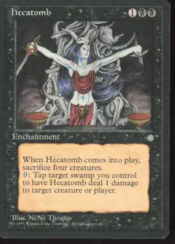 Hecatomb Rare Ice Age Magic: The Gathering Moderately Played - Image 1