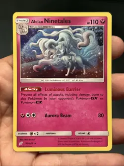 Pokemon TCG Alolan Ninetales 111/181 Holo Team Up 2019- NM - Image 1