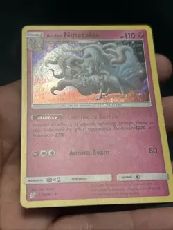 Pokemon TCG Alolan Ninetales 111/181 Holo Team Up 2019- NM - Image 4
