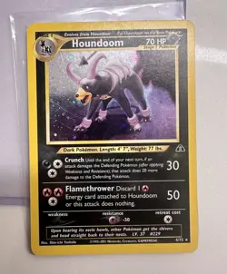 Pokemon TCG Houndoom 4/75 Neo Discovery Holo HP - Image 1