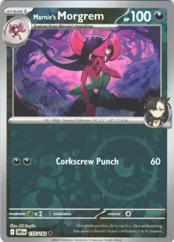 Pokemon TCG Marnie's Morgrem NM Uncommon Reverse Holo SV10: Destined Rivals 135/ - Image 1