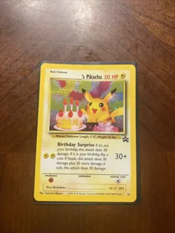 2000 Pokemon Black Star Promo 24 Birthday Pikachu - Image 1