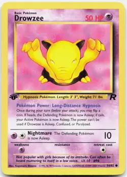 Pokemon TCG Drowzee Team Rocket Common 54/82 1st Edition - Image 1