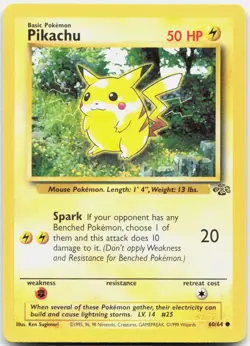 Pokemon TCG Pikachu Jungle Common 60/64 Unlimited - Image 1