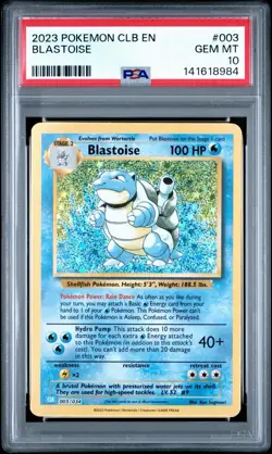 PSA 10 💎 MINT Blastoise Holo Pokemon TCG Classic Collection 003 (Base Set Art) - Image 1