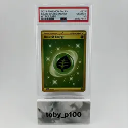 Pokemon Basic Grass Energy 278/193 Paldea Evolved Hyper Rare TCG #278 - PSA 10 - Image 1