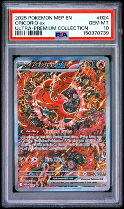 2025 POKEMON MEP EN-ME BLACK STAR PROMO #024 ORICORIO EX PSA 10 - Image 1