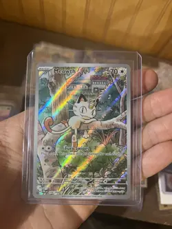 Pokemon Meowth 106/094 Me02: Phantasmal Flames Illustration Rare Holo Full Art - Image 1