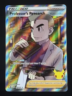 Professor's Research (Professor Oak) 024/025 Ultra Rare Celebrations Pokemon NM - Image 1