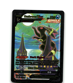 Custom Metallic Black Umbreon Card Umbreon Vmax READ DESCRIPTION BELOW - Image 1