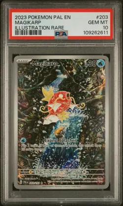 2023 POKEMON PAL EN-PALDEA EVOLVED ILLUSTRATION RARE #203 MAGIKARP PSA 10 - Image 1