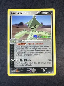Cacturne 27/108 Prerelease Stamped EX Power Keepers Pokemon - Image 1