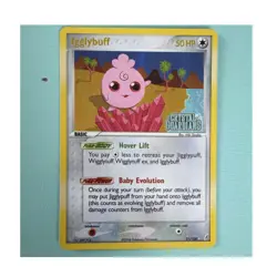 Pokemon TCG Igglybuff 21/100 EX Crystal Guardians Reverse Holo Rare - Image 1