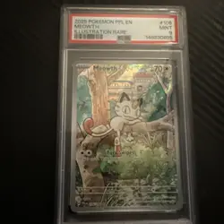 Meowth 106/094 Illustration Rare Pfl En-phantasmal Flames Pokemon PSA 9 - Image 1