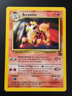 Vintage Pokemon Arcanine #6 Promo WOTC Black Star Promo LP - Image 1