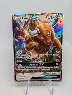 Tauros GX 100/149 - Pokemon Sun & Moon Base Set Ultra Rare Card TCG - NM - Image 1