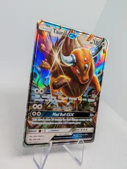 Tauros GX 100/149 - Pokemon Sun & Moon Base Set Ultra Rare Card TCG - NM - Image 2