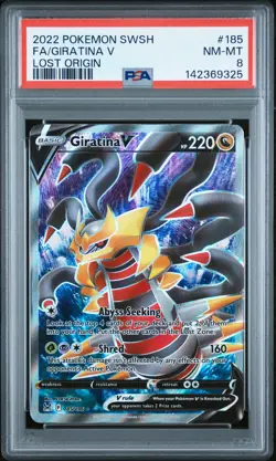 142369325 Giratina V 2022 Pokemon Sword & Shield Lost Origin #185 PSA 8 - Image 1