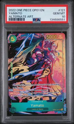 2022 One Piece OP01-Romance Dawn #121 Yamato SEC Alt Art PSA 10 - Image 1