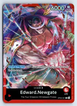 Edward.Newgate OP02-001 One Piece Starter Deck 15: RED Edward.Newgate Foil NM - Image 1