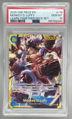2040 Monkey D. Luffy 2025 One Piece OP11-118 Learn Together Promo PSA 10 - Image 1